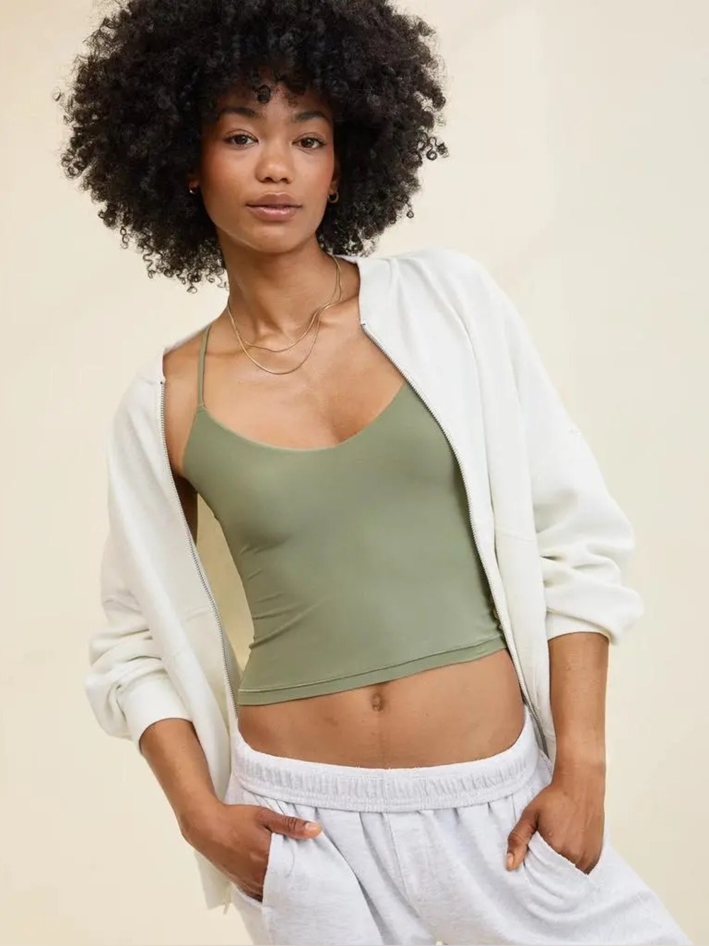 Aerie SMOOTHEZ Women's Strappy Back Tank Top in Green Size Small